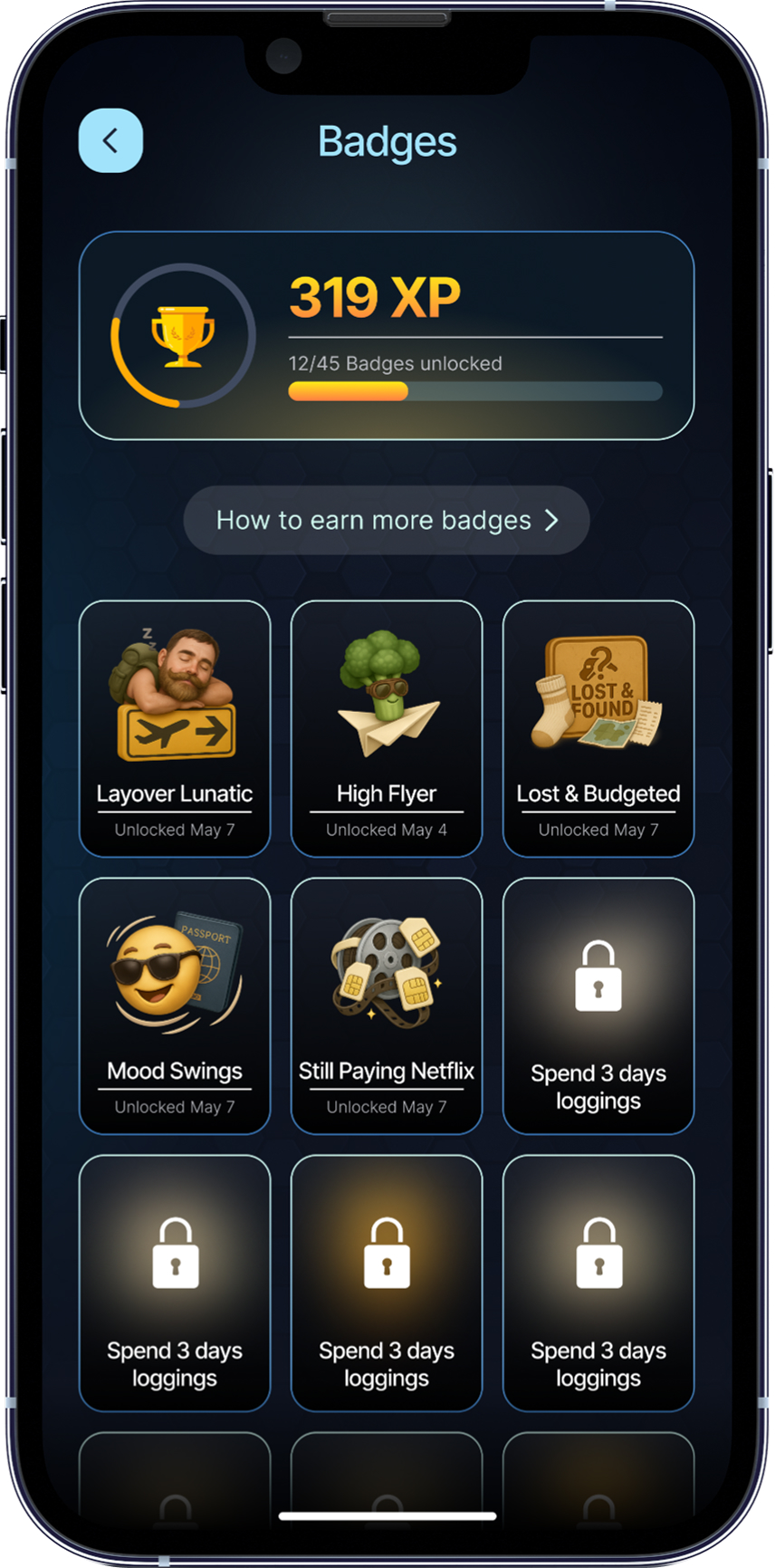 Badges Screen